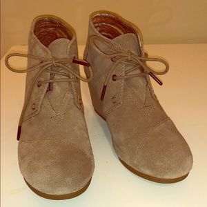 Toms wedges. Worn once.